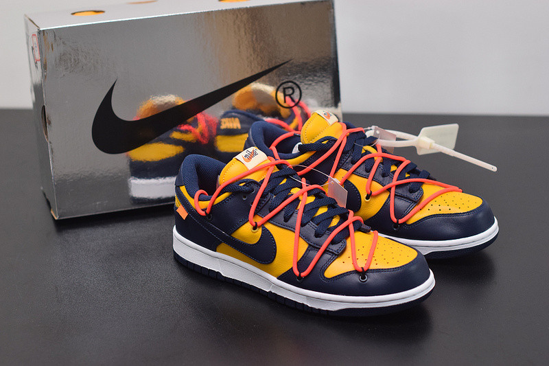 of nike dunk low leather blue&yellow ct0856-700